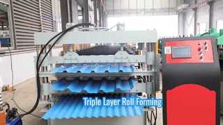 Three layer roll forming machine