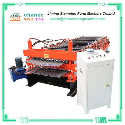 Customized Trapezoidal and Corrugated Metal Roofing Sheet Double Layer Roll Forming Machine
