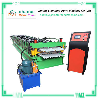 Automatic Trapezoidal and Corrugated Double Layer Ibr Roofing Panel Roll Forming Machine