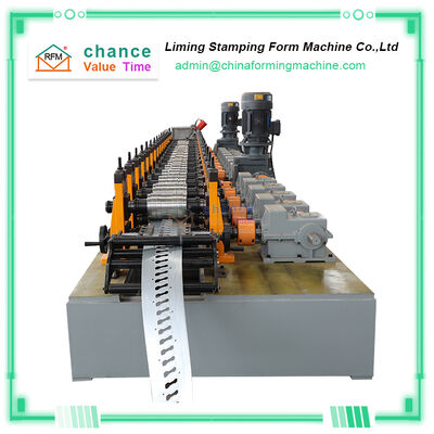 Rack Roll Forming Machine Equipped with Hydraulic Fixed Length Shearing and Material Splicing for Shelf Column Production