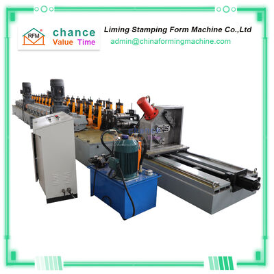 Rack Roll Forming Machine Equipped with Hydraulic Fixed Length Shearing and Material Splicing for Shelf Column Production