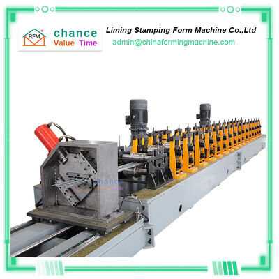 Rack Roll Forming Machine Equipped with Hydraulic Fixed Length Shearing and Material Splicing for Shelf Column Production