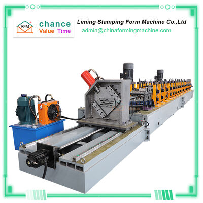 Rack Roll Forming Machine Equipped with Hydraulic Fixed Length Shearing and Material Splicing for Shelf Column Production
