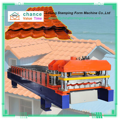Colored Cold Steel Glazed Roof Panel Tile  Roll Forming Making Machine Machinery
