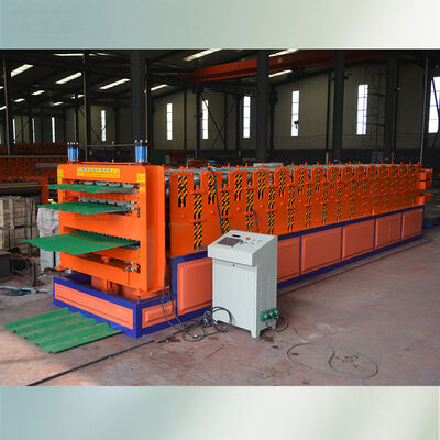 Hebei Liming Good Price Three Layer Trapezoidal Ibr Roof Sheet Tile Panel Roll Forming Making Machine