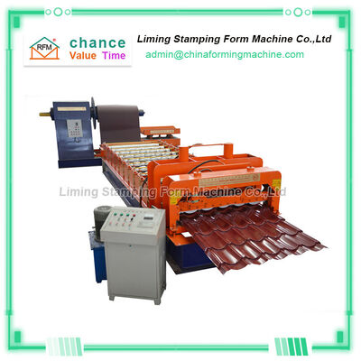 828 Color Steel Glazed Roofing Tile Roll Forming Machine