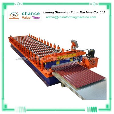 Metal Corrugated Tile Colored Steel Roofing Sheet Roll Forming Machine