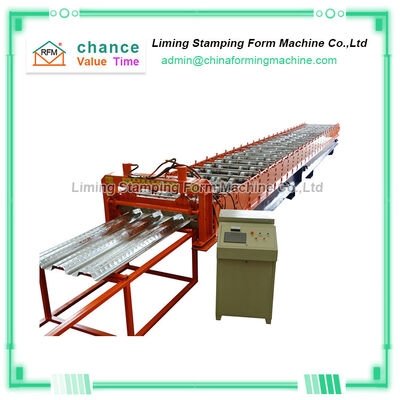 1020 Deck Floor Roll Forming Machine 12m/min Large Steel Structure