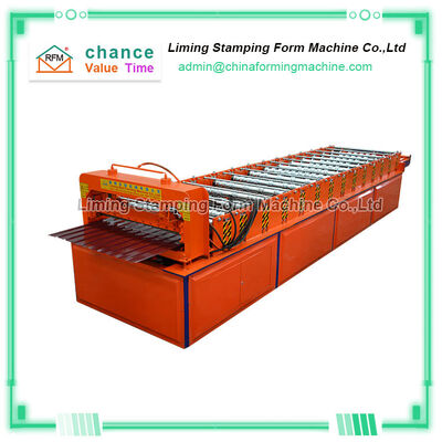 PPGI Roof Tile Roll Forming Machine , Single Sink Tile Maker Machine