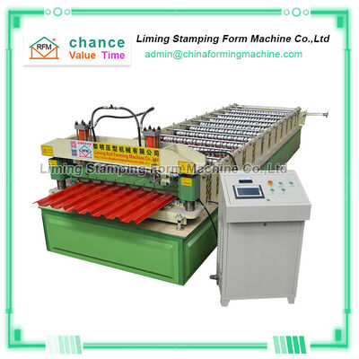 300H steel Corrugated Sheet Making Machine , 13 rows Roof Sheet Rolling Machines