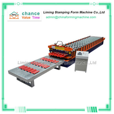7kw Roof Panel Roll Forming Machine , T0.3mm Zinc Sheet Making Machine