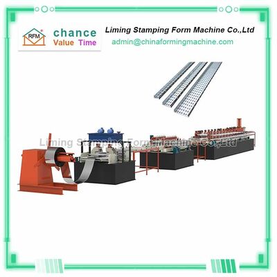 Multiple Perforated Steel Cable Bridge Rollform Equipment 220v 60hz