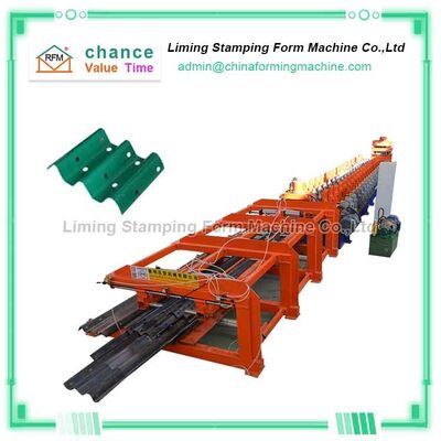 380v 60hz Galvanized Corrugated Road Liming Guardrail Machine Speed 15m/Min