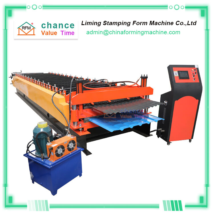 Double Layer Corrugated Trapezoidal Roofing Making Roof Sheet Tile Roll Forming Machine