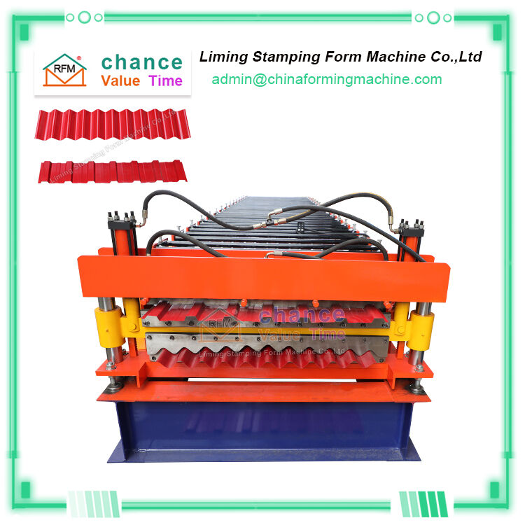 Double Layers Metal Steel Sheets Corrugated and Trapezoid Roofing Tile Making Machine