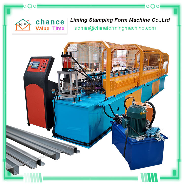 Omega Profile Drywall Light Gauge Keel Steel Frame Roll Forming Machine with Protective Cover