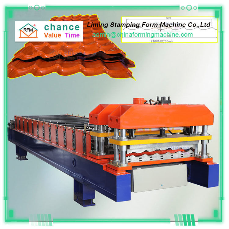 Colored Cold Steel Glazed Roof Panel Tile  Roll Forming Making Machine Machinery