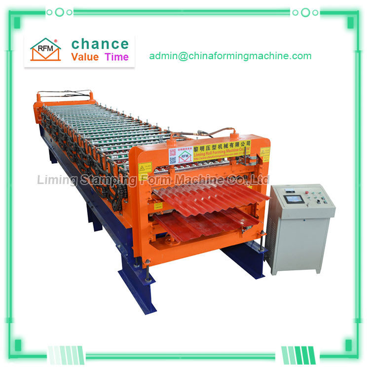 SGS Double Layer Roll Forming Machine , L7.5m Roofing Sheet Machine