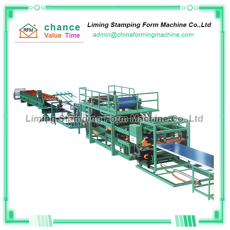 5m/min Sandwich Panel Production Line , Wall Insulation Sandwich Panel Machine