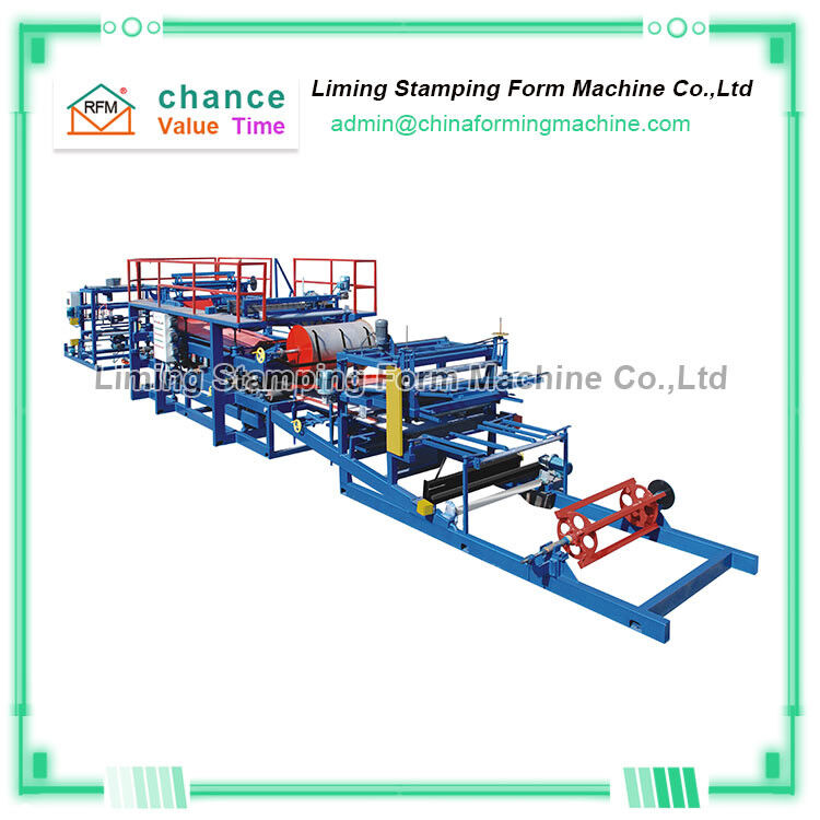 Foam Panel Roll Forming Machine , 50Hz Continuous Sandwich Panel Line