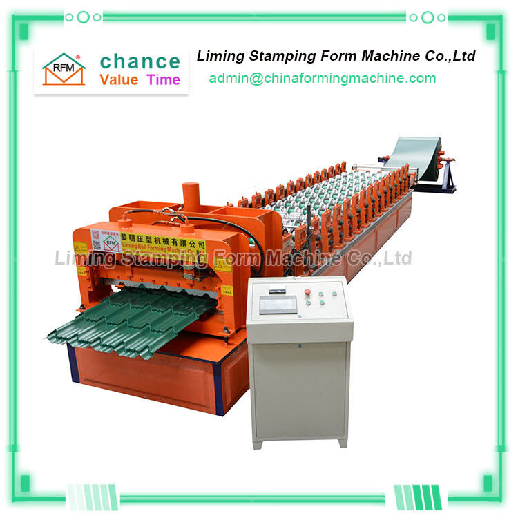 Glazed Step Tile Roll Forming Machine , 12m/min High Speed Roll Forming Machine
