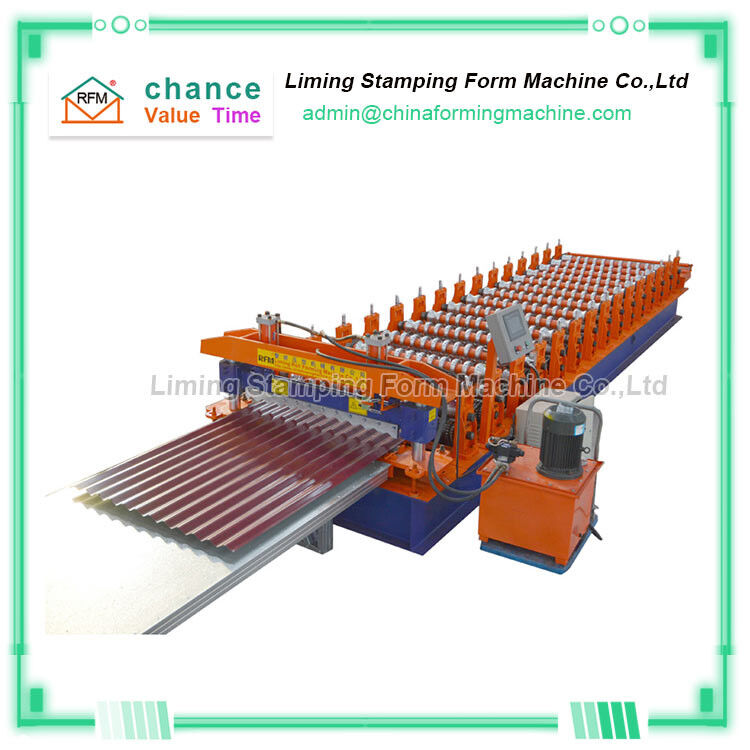 Galvanized Aluminium Roofing Sheet Roll Forming Machine 16 Rows