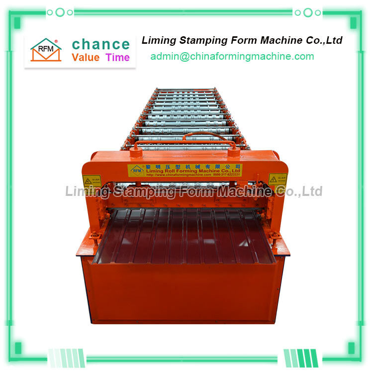 L7500mm Roof Tile Roll Forming Machine , ISO9001 Aluminium Roofing Sheet Making Machine