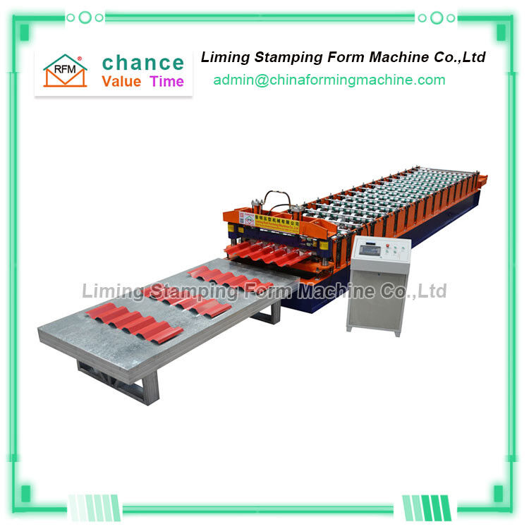 7kw Roof Panel Roll Forming Machine , T0.3mm Zinc Sheet Making Machine