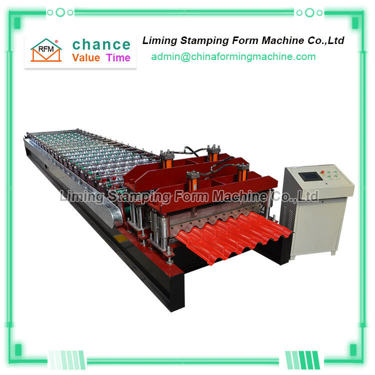 G550 800 Glazed Tile Roll Forming Machine , Tr5 Roof Sheet Making Machine