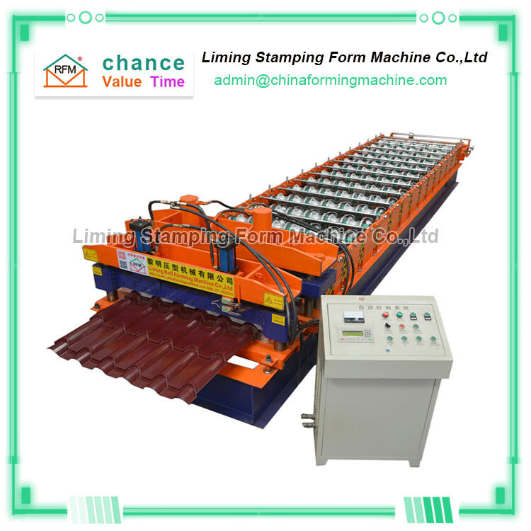 840 Glazed Roofing Sheet Roll Forming Machine , 380V Tile Making Machine