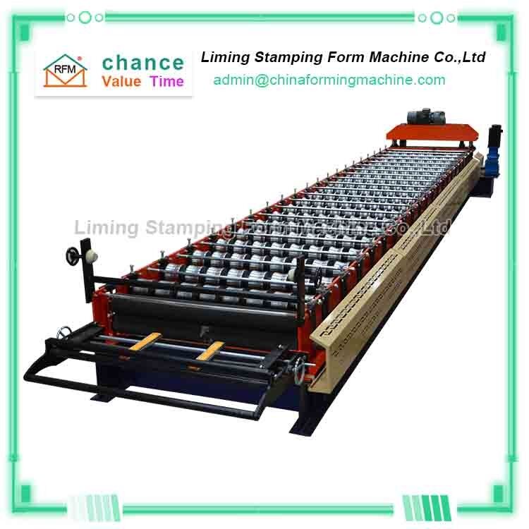 High Output Color Steel 1250mm Plate Roll Forming Machine