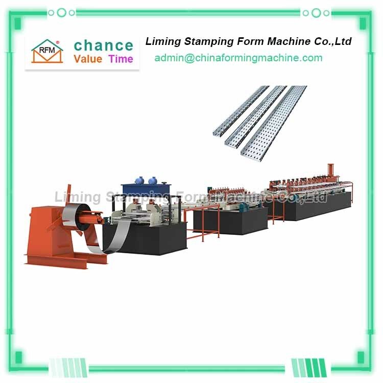 Multiple Perforated Steel Cable Bridge Rollform Equipment 220v 60hz