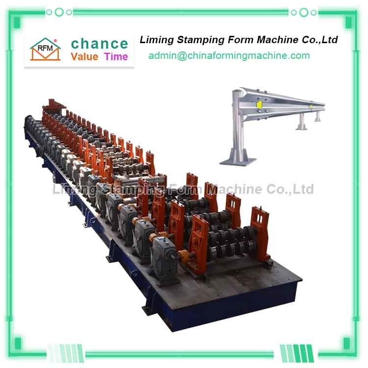 18.5kw 3mm Gearbox Transmission Highway Guardrail Roll Forming Machine