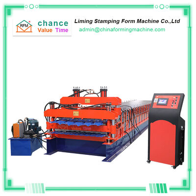 Trapezoid Glazed Tile Press Roof Roofing Sheet Roll Forming Making Machine Machinery