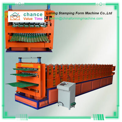 Hebei Liming Good Price Three Layer Trapezoidal Ibr Roof Sheet Tile Panel Roll Forming Making Machine